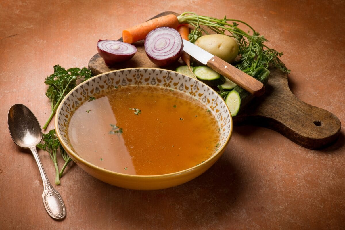 vegetables broth with ingredients