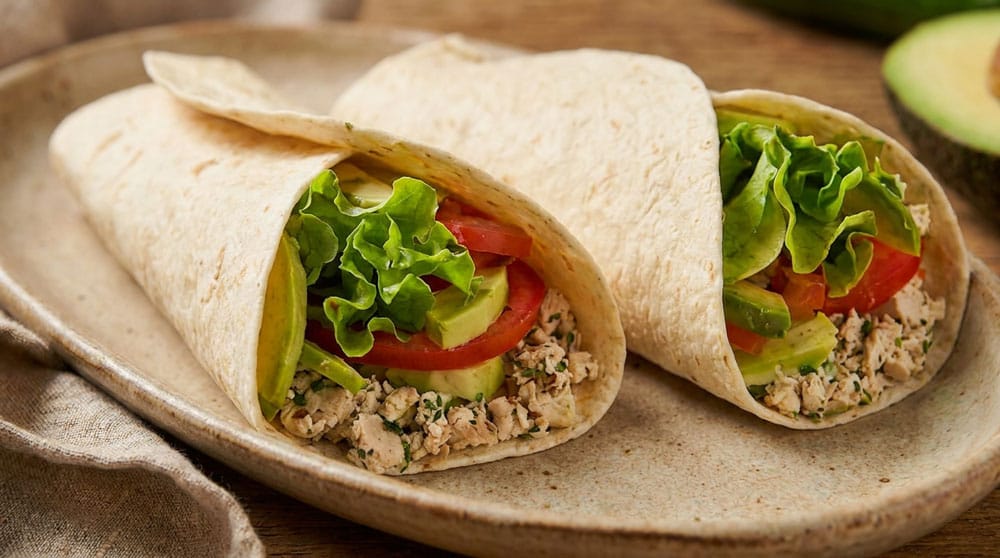 Wraps au tofou aux herbes